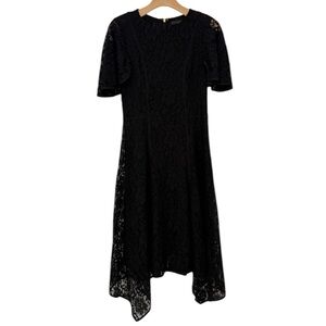 Donna Karan Elegant Black Lace Dress